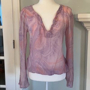 Splendid silk blend long sleeve blouse